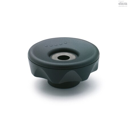 Elesa Black-oxide steel boss, plain pass-through hole, ELK.70 FP-A-12-C1 ELK-FP